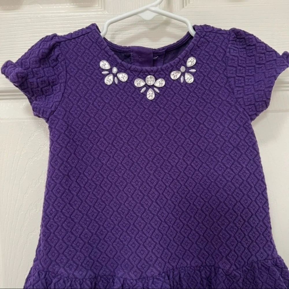 𝅺GYMBOREE|GIRLS plum short sleeve party dress-size 2T